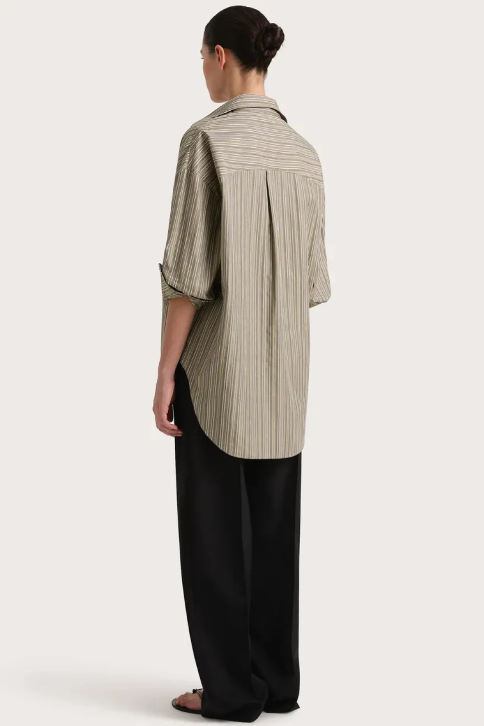 Faithfull The Brand 'En Vau Shirt' - Khaki Stripe Online