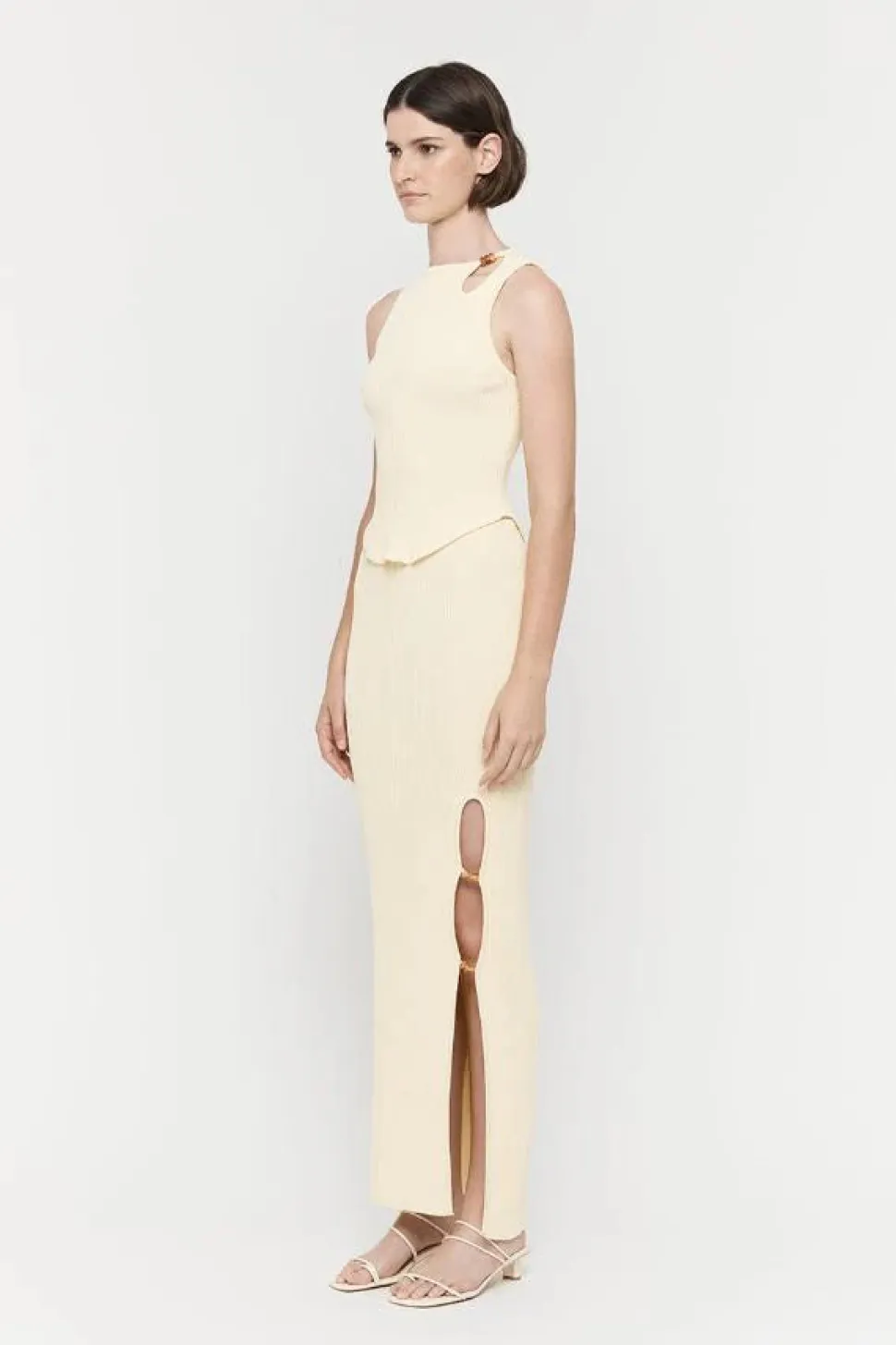 friend_of_audrey_beaded_knit_top__lemon_2.webp Friend Of Audrey 'Beaded Knit Top' - Lemon Clearance