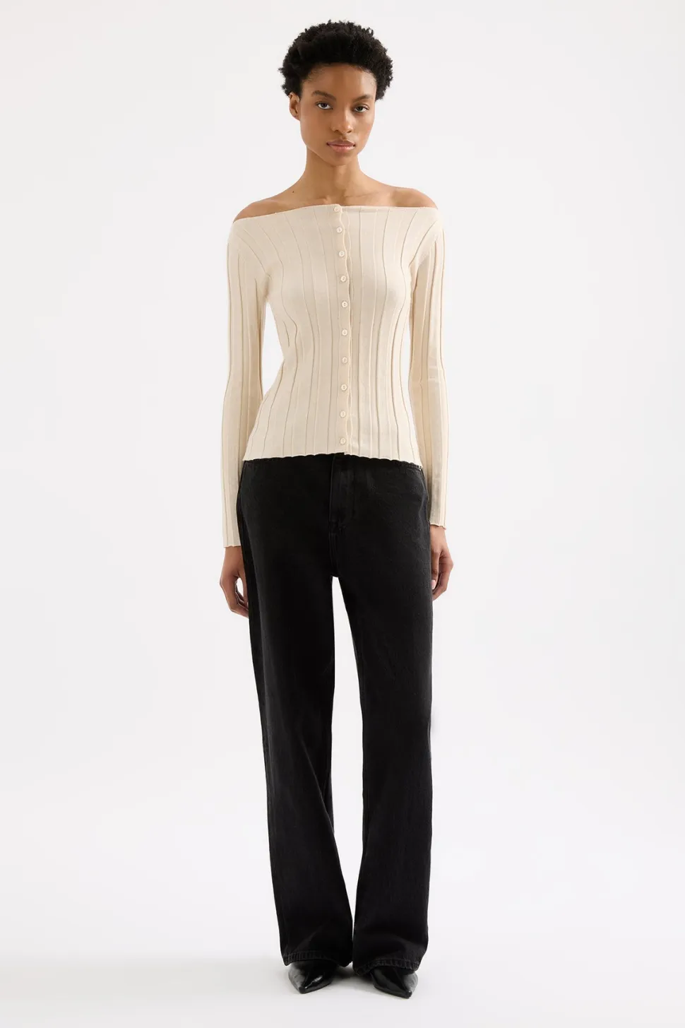 nude_lucy_aneke_knit_top__cream_marle_4.webp Nude Lucy 'Aneke Knit Top' - Cream Marle Shop