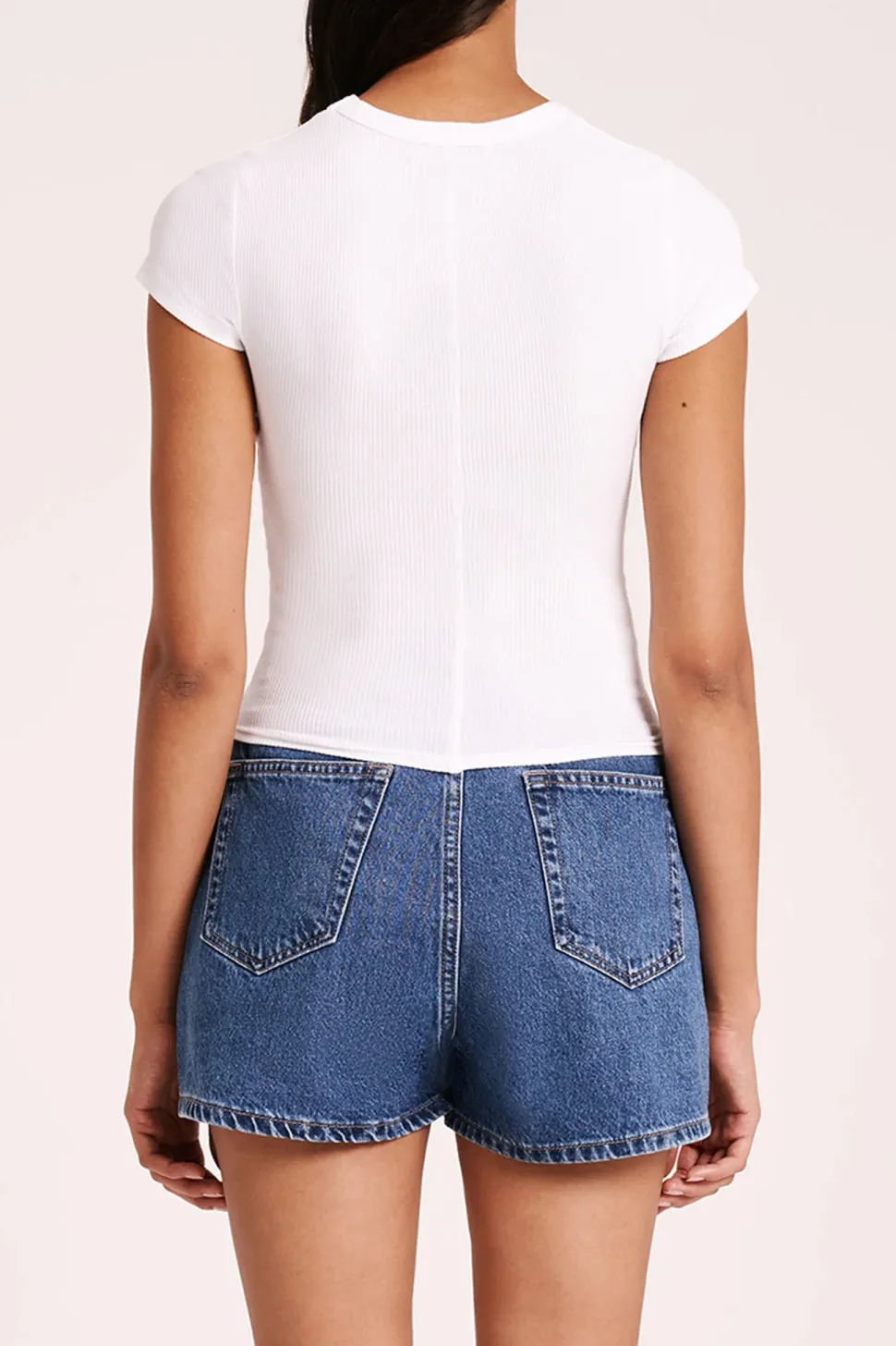 nude_lucy_organic_rib_ss_tee__white_4.webp Nude Lucy 'Organic Rib SS Tee' - White Store