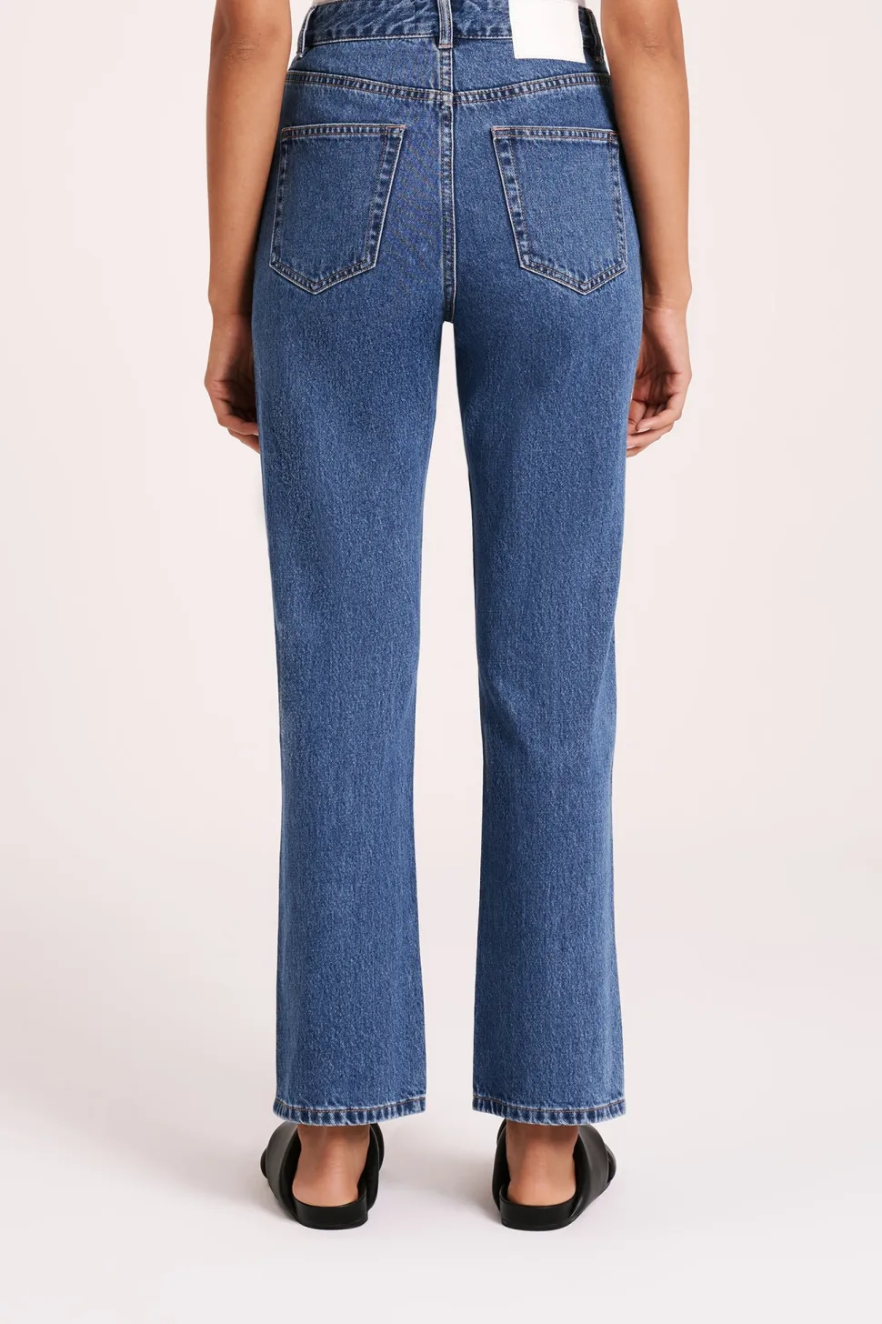 nude_lucy_organic_straight_leg_jean__vintage_blue_2.webp Nude Lucy 'Organic Straight Leg Jean' - Vintage Blue Sale