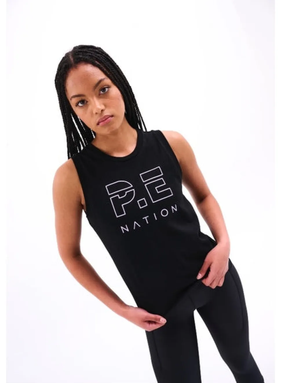 pe_nation_shuffle_tank__black_3.webp P.E NATION 'Shuffle Tank' - Black Shop