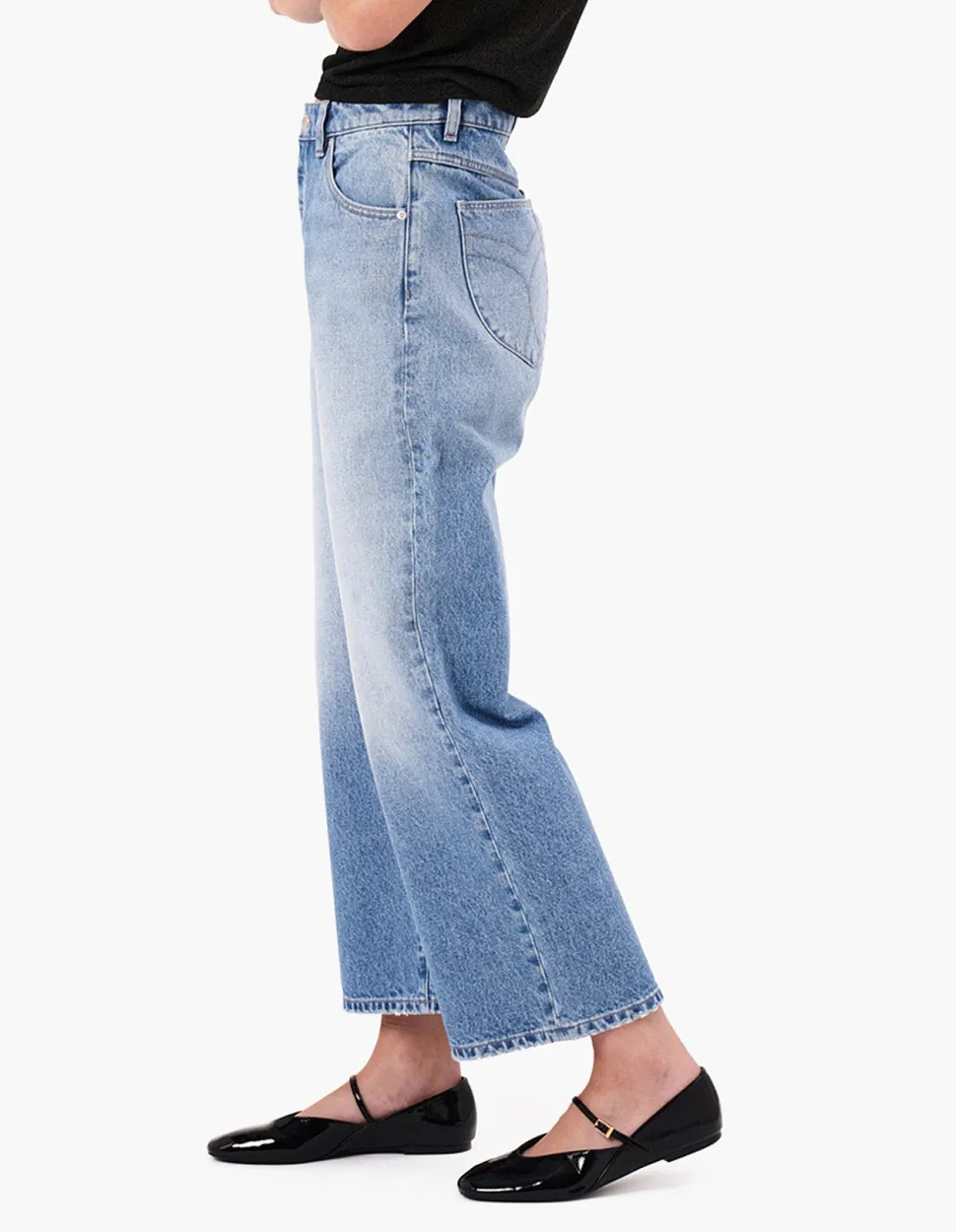 Rollas 'Classic Flare Crop Sienna' - Light Vintage Blue Discount