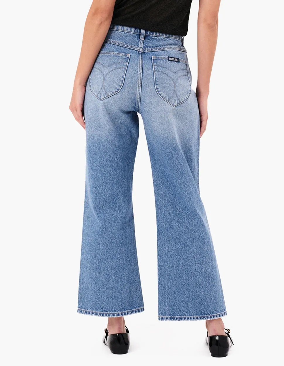 Rollas 'Classic Flare Crop Sienna' - Light Vintage Blue Discount