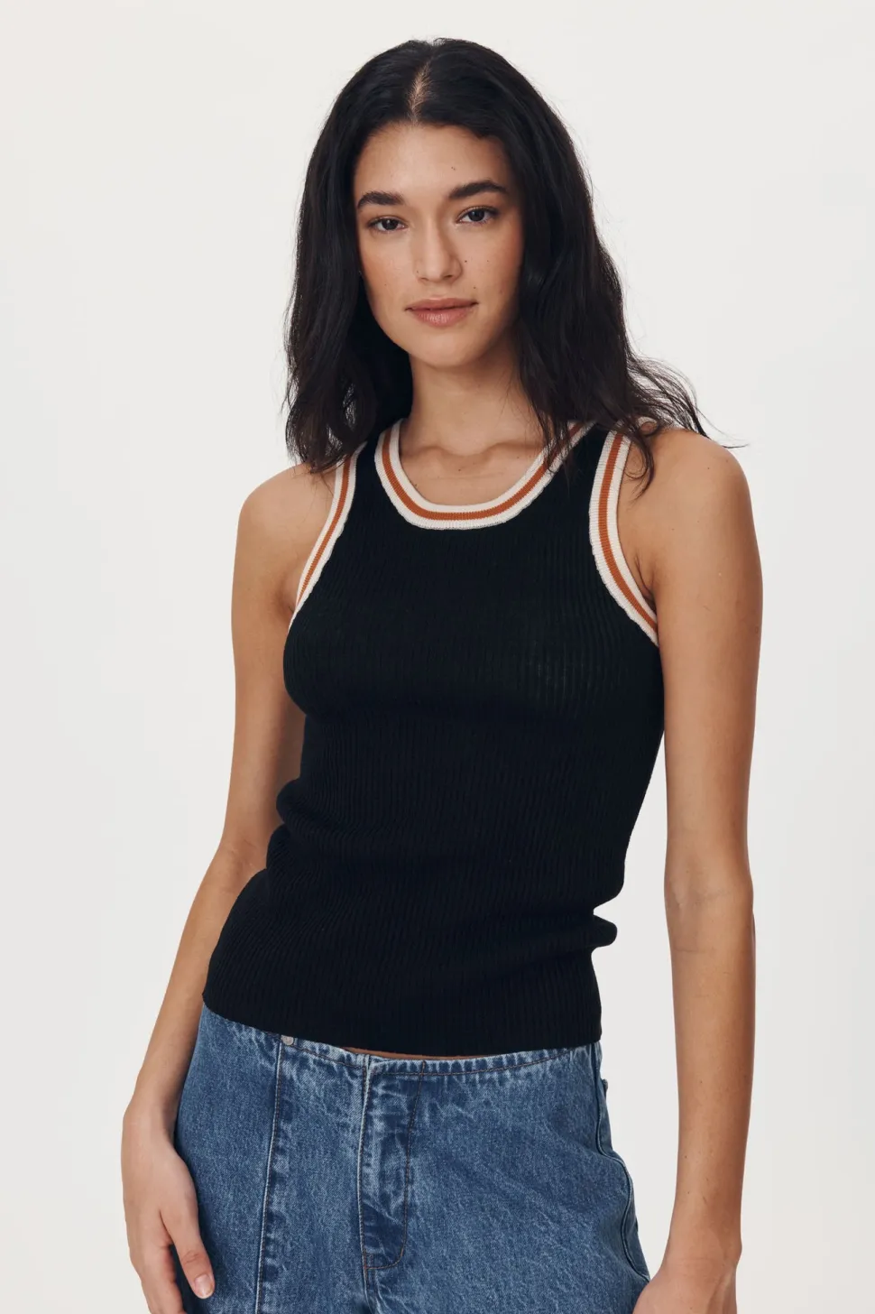 rowie_hubert_knit_tank__noir_6.webp Rowie 'Hubert Knit Tank' - Noir Cheap